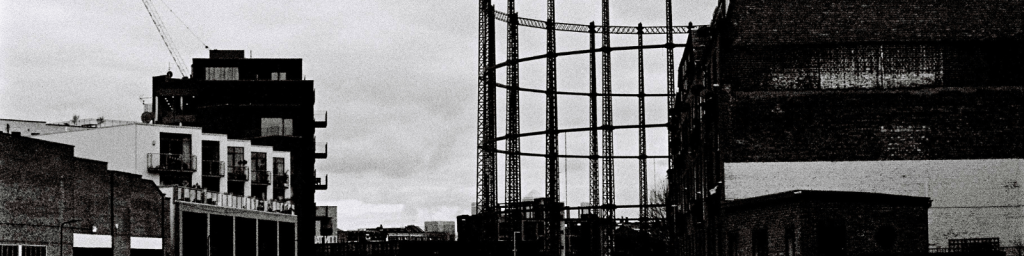 Industrial London landscape photographed on 35mm film by Rick McLean